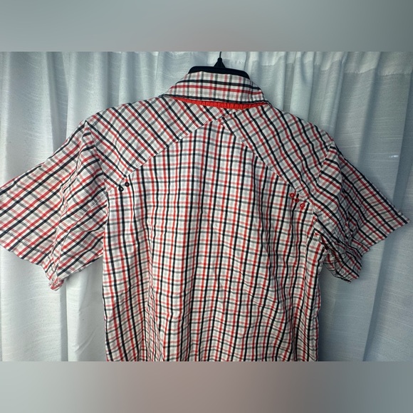 Jordan Kids shirt Red and White Plaid Zise Large 16-18 - Picture 11 of 12